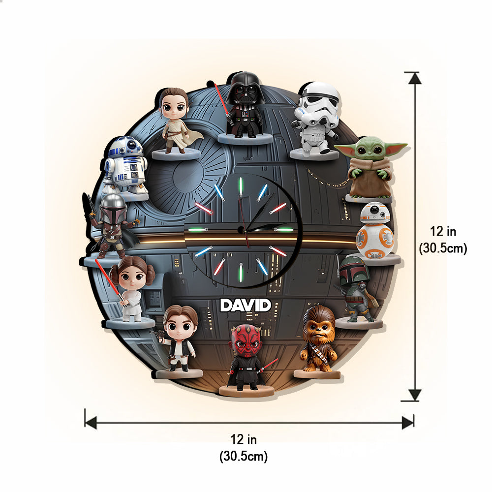 The Strong Force - Personalized The Force LED Light Wall Clock