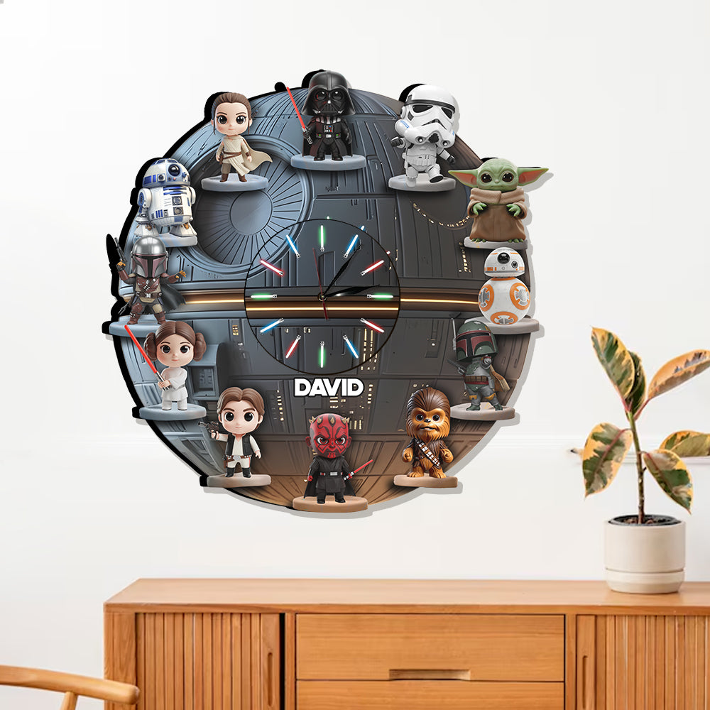 The Strong Force - Personalized The Force LED Light Wall Clock