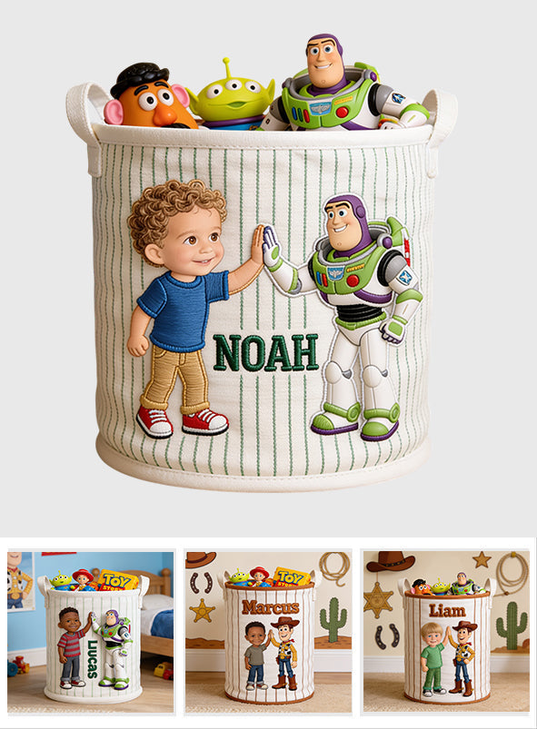 Kids Toy Storage Basket - Personalized Movie For Kids Storage Basket