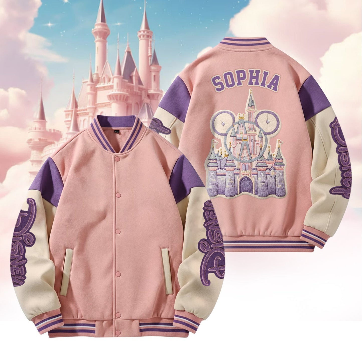 Magical Castle - Personalized Mouse Varsity Jacket