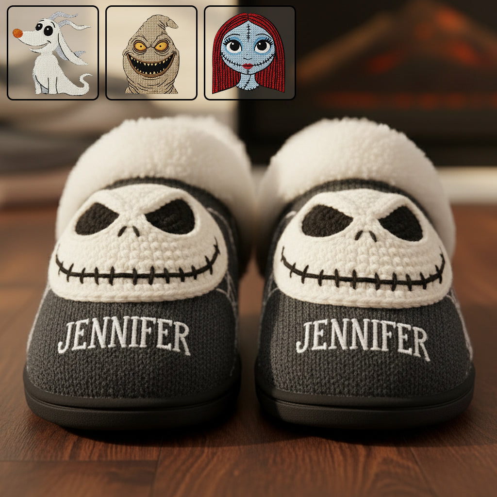 The Nightmare - Personalized Nightmare Slippers With Fur Lining