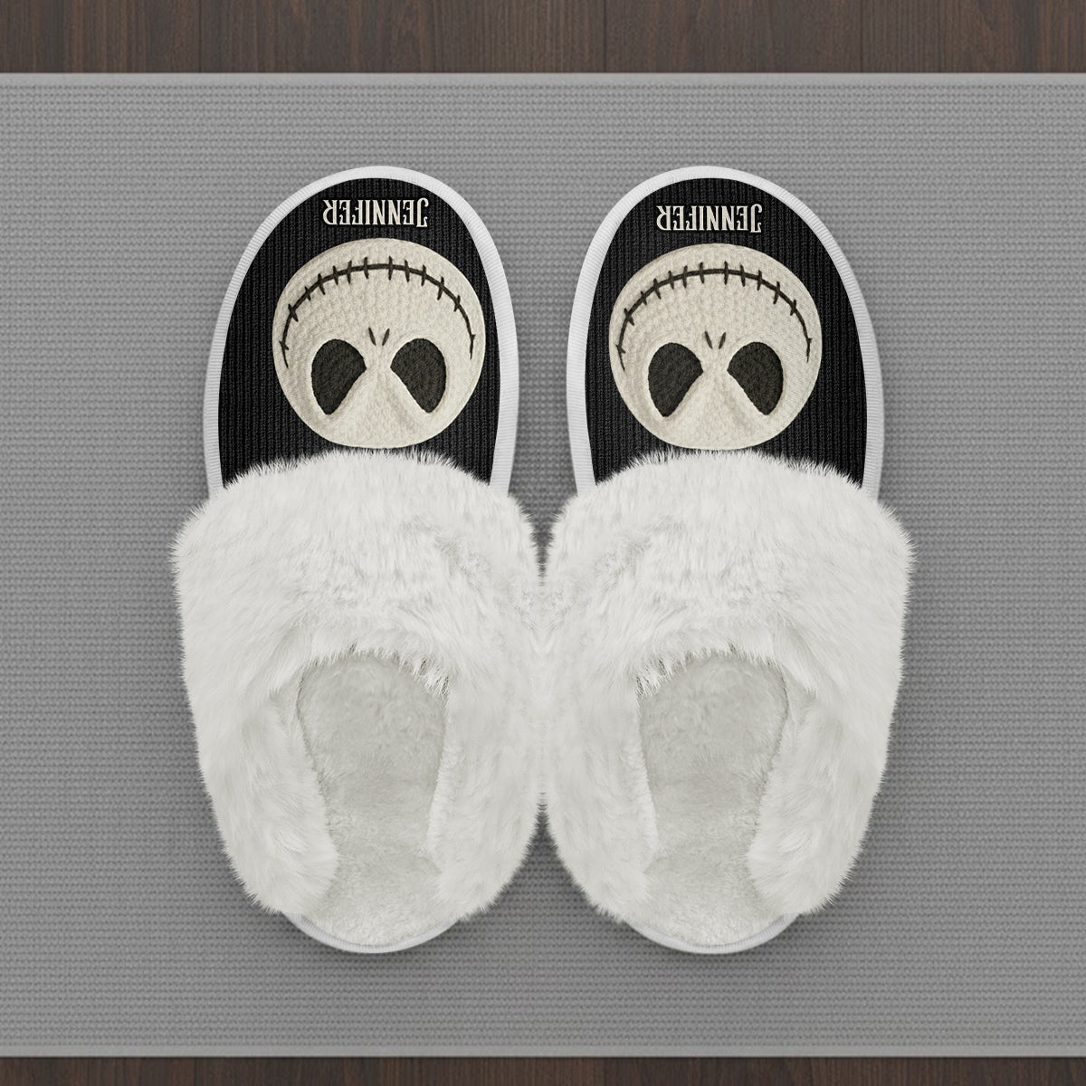 The Nightmare - Personalized Nightmare Slippers With Fur Lining