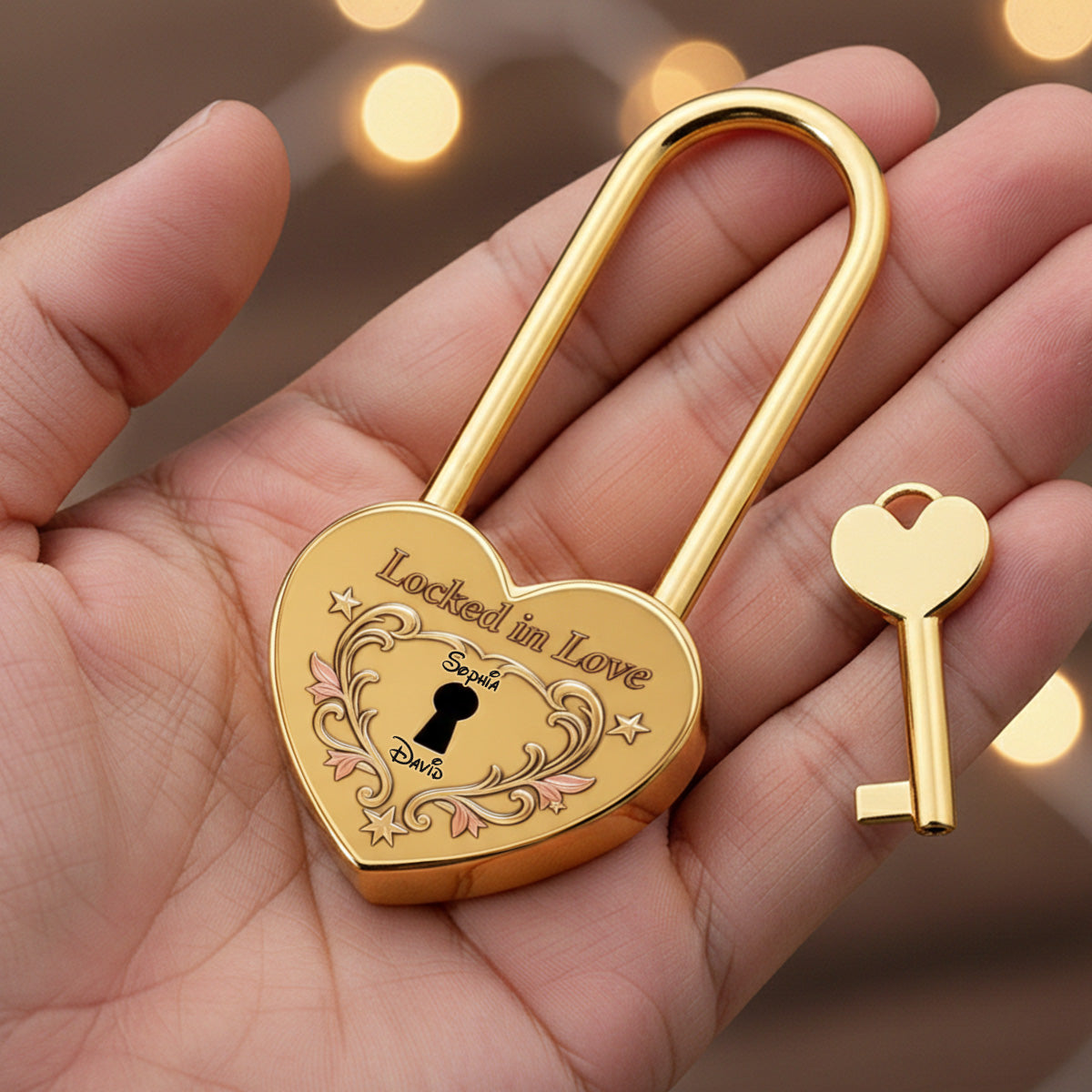 Locked In Love - Personalized Beauty And The Beast Heart Padlock