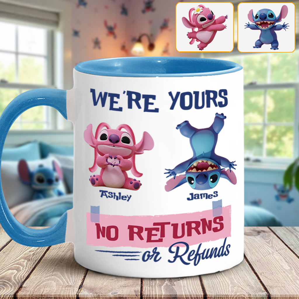 Ohana Kids No Returns Or Refunds - Funny Gift For Dad, Mom, Grandma, Grandpa - Personalized Ohana Accent Mug