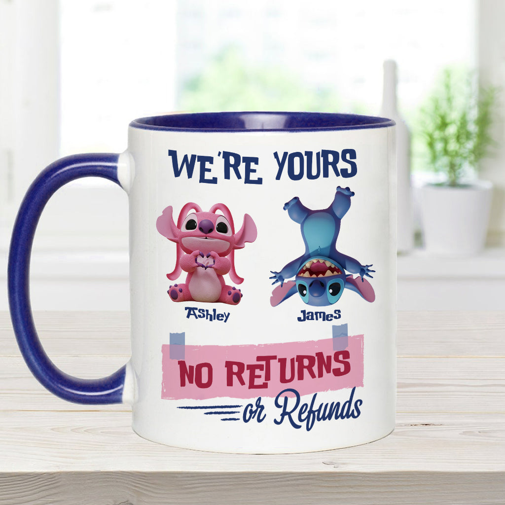 Ohana Kids No Returns Or Refunds - Funny Gift For Dad, Mom, Grandma, Grandpa - Personalized Ohana Accent Mug