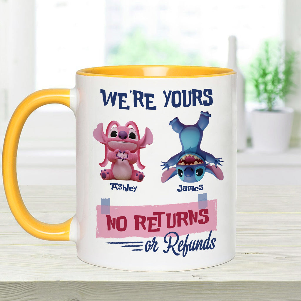 Ohana Kids No Returns Or Refunds - Funny Gift For Dad, Mom, Grandma, Grandpa - Personalized Ohana Accent Mug