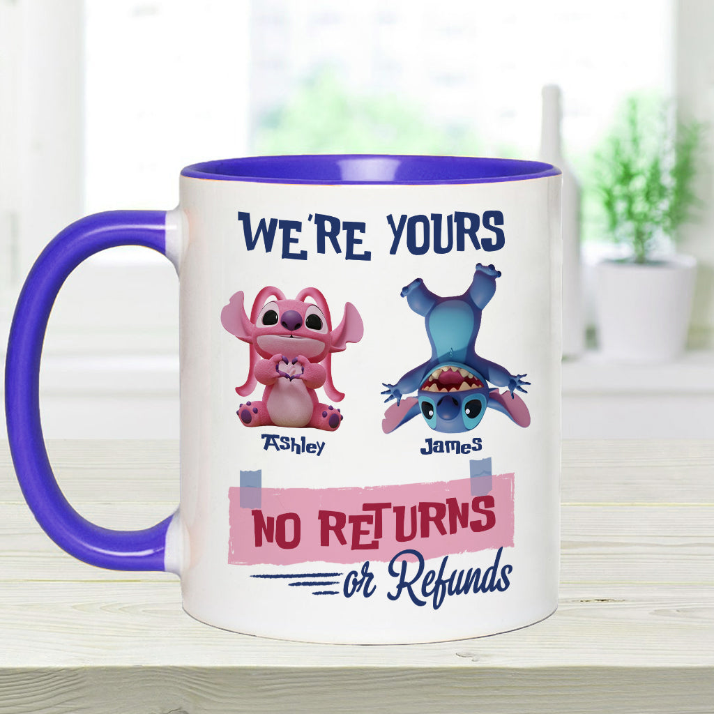 Ohana Kids No Returns Or Refunds - Funny Gift For Dad, Mom, Grandma, Grandpa - Personalized Ohana Accent Mug