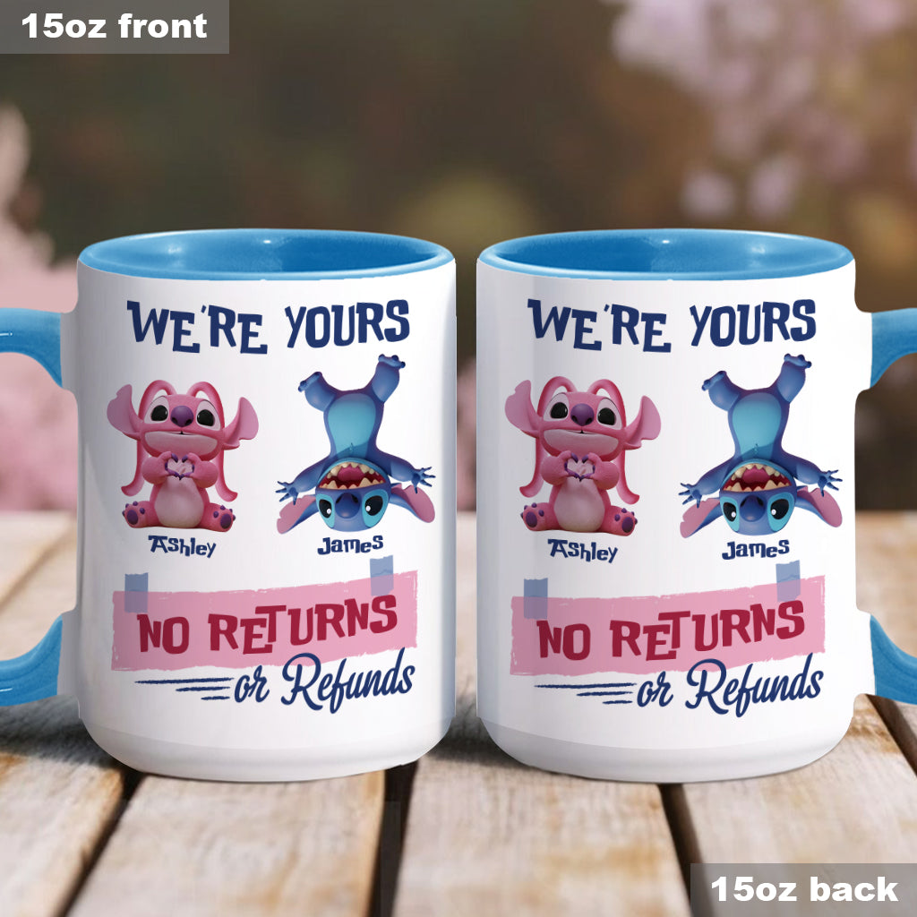 Ohana Kids No Returns Or Refunds - Funny Gift For Dad, Mom, Grandma, Grandpa - Personalized Ohana Accent Mug