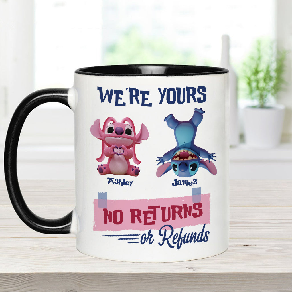 Ohana Kids No Returns Or Refunds - Funny Gift For Dad, Mom, Grandma, Grandpa - Personalized Ohana Accent Mug