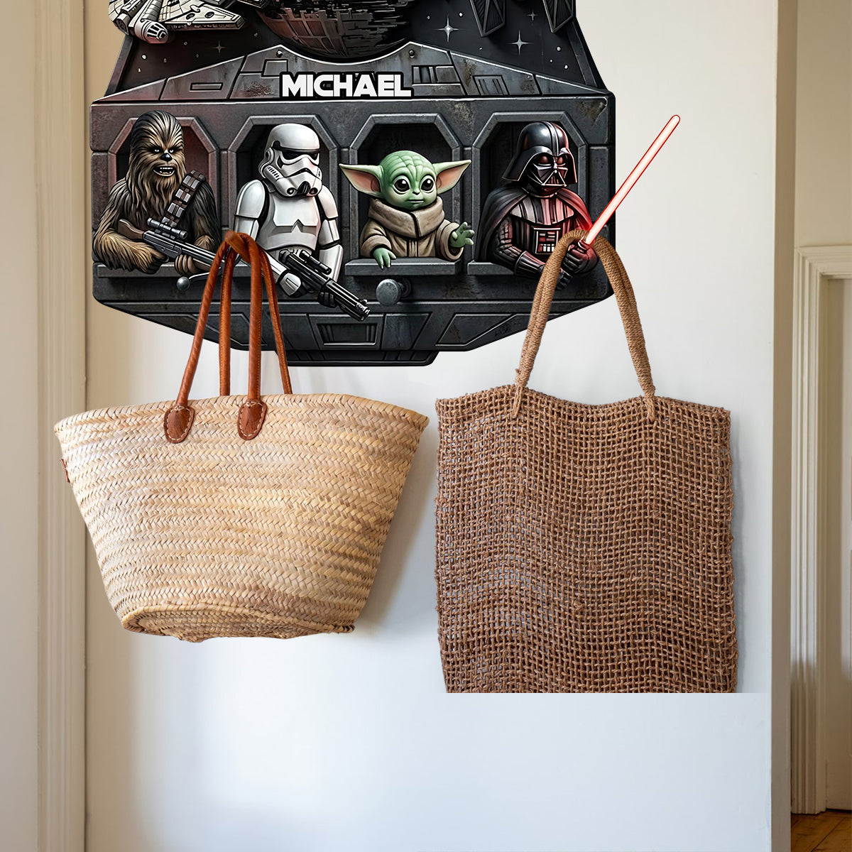 The Force - Personalized The Force Shaped Hanging Organizer