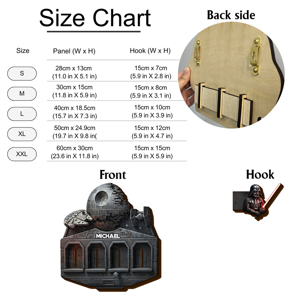 The Force - Personalized The Force Shaped Hanging Organizer