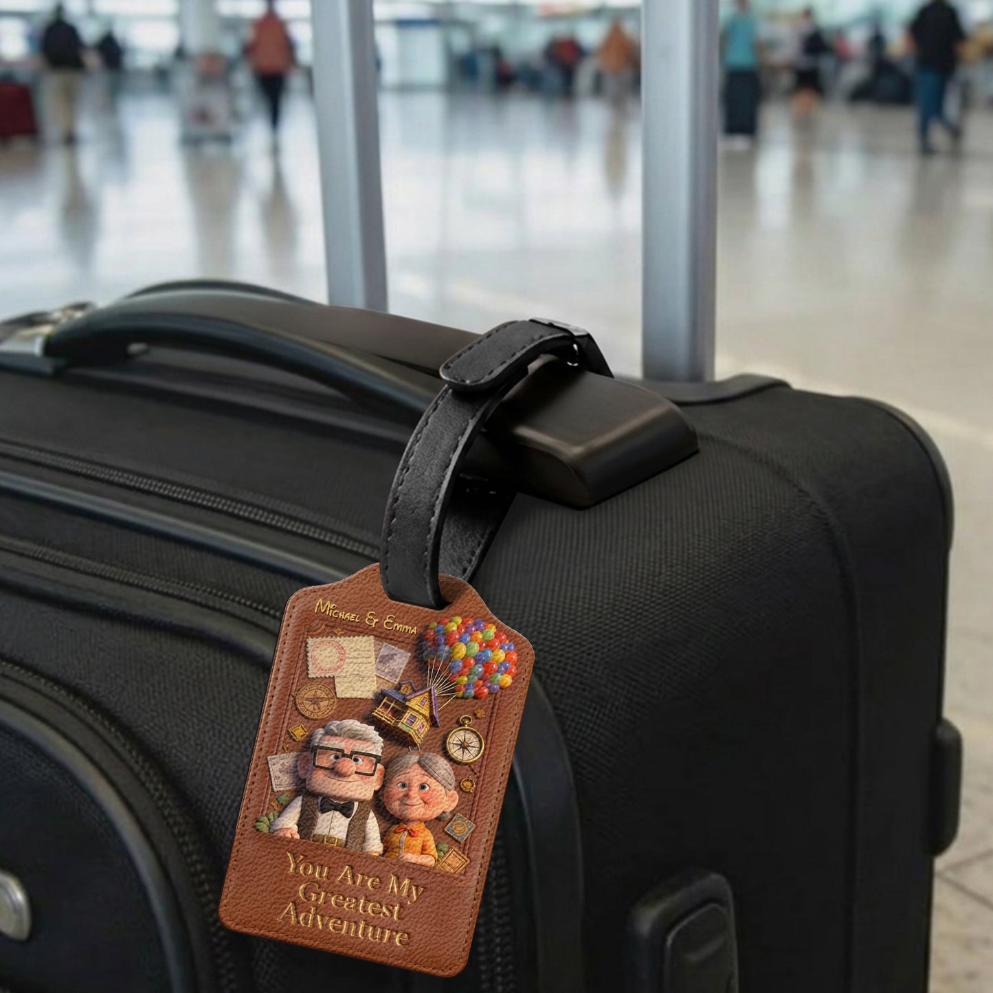 You Are My Greatest Adventure - Personalized Up Movie Couple Passport Holder & Luggage Tag Set
