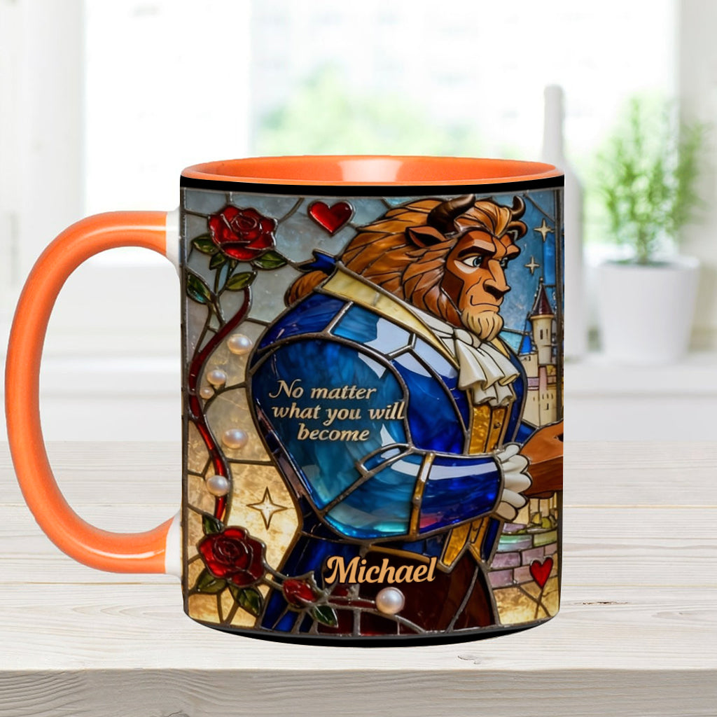 I Still Love You Till The End - Personalized Beauty And The Beast Accent Mug