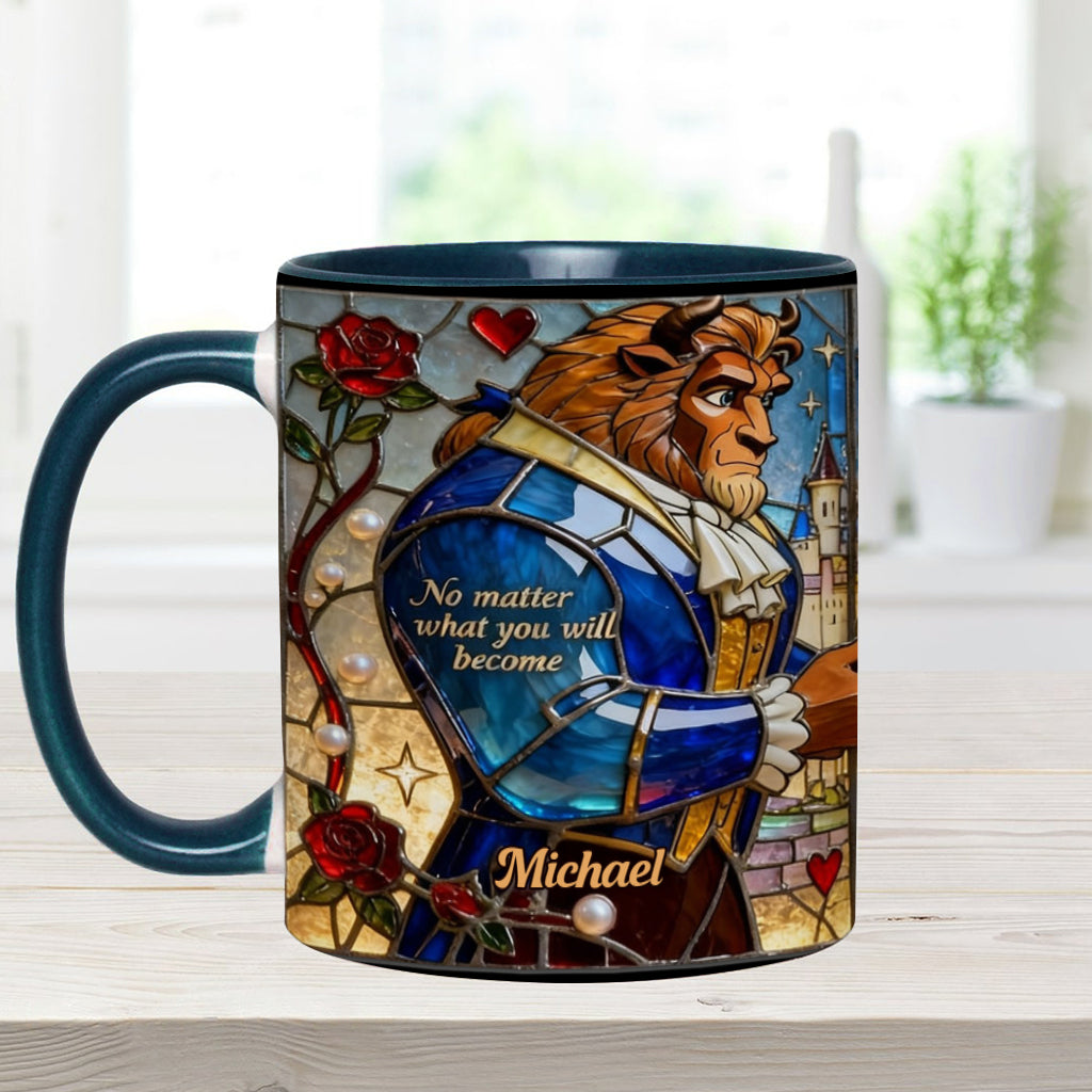 I Still Love You Till The End - Personalized Beauty And The Beast Accent Mug
