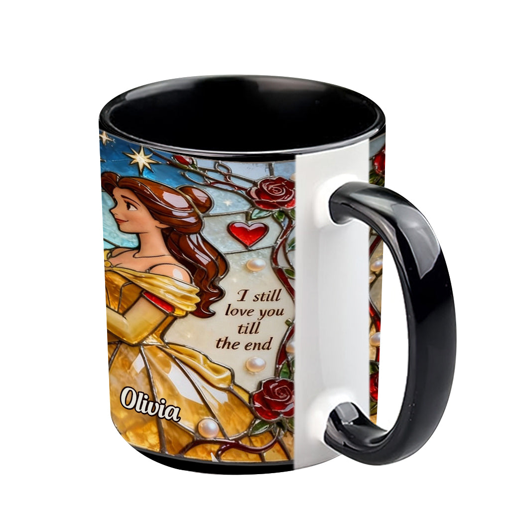 I Still Love You Till The End - Personalized Beauty And The Beast Accent Mug