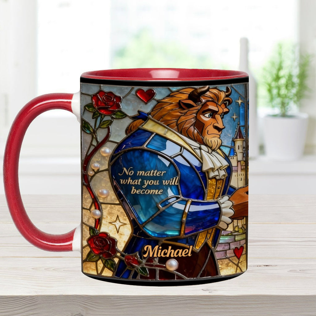 I Still Love You Till The End - Personalized Beauty And The Beast Accent Mug