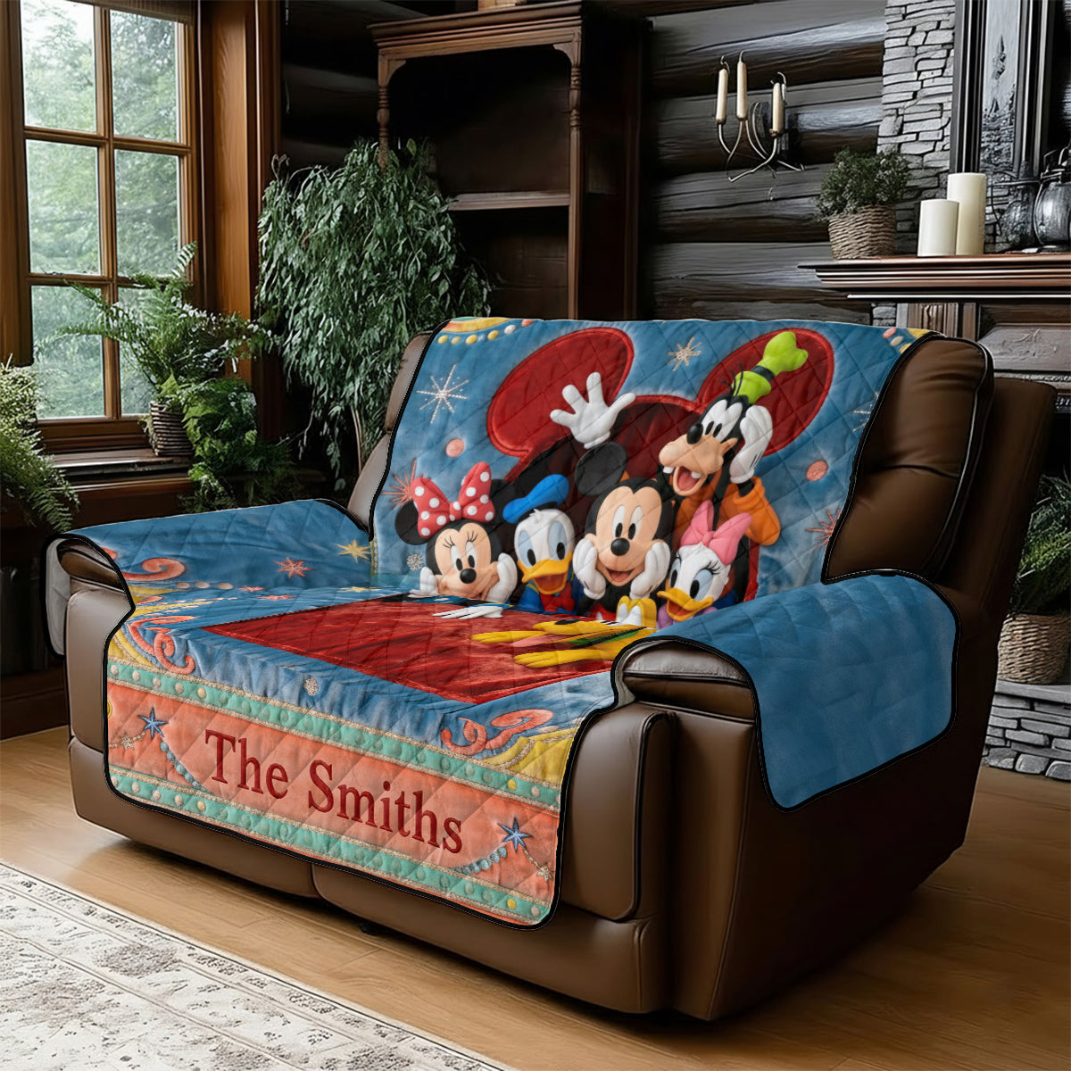 Magical Friends - Personalized Mouse Quilted Sofa/Couch Cover