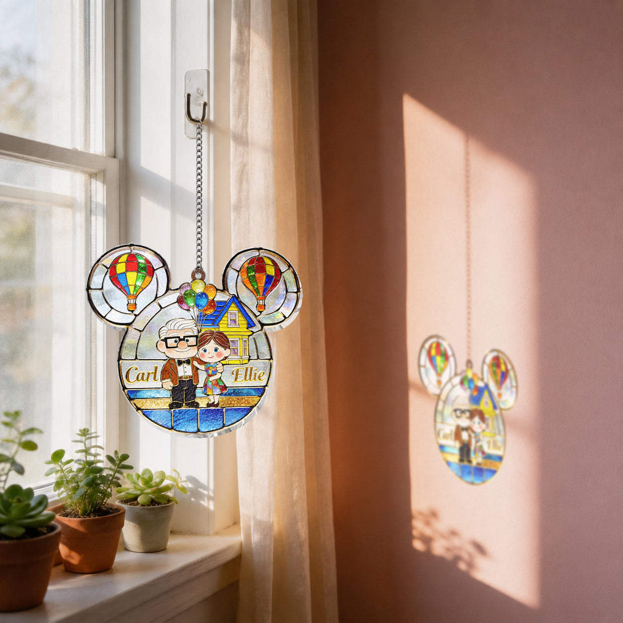 You & Me We Got This - Personalized Up Movie Couple 3D Printed Glass Suncatcher