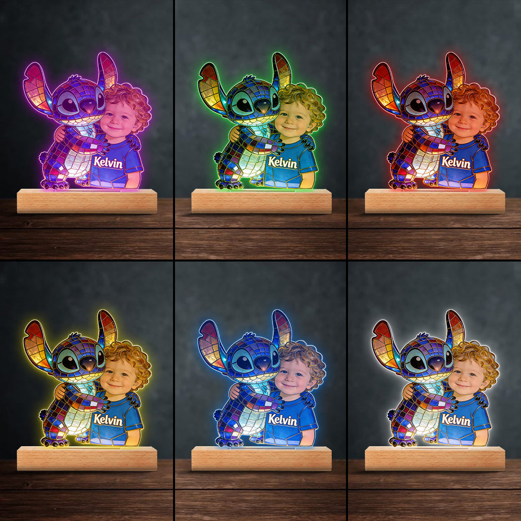 Ohana Friends - Personalized Ohana Shaped Plaque Light Base