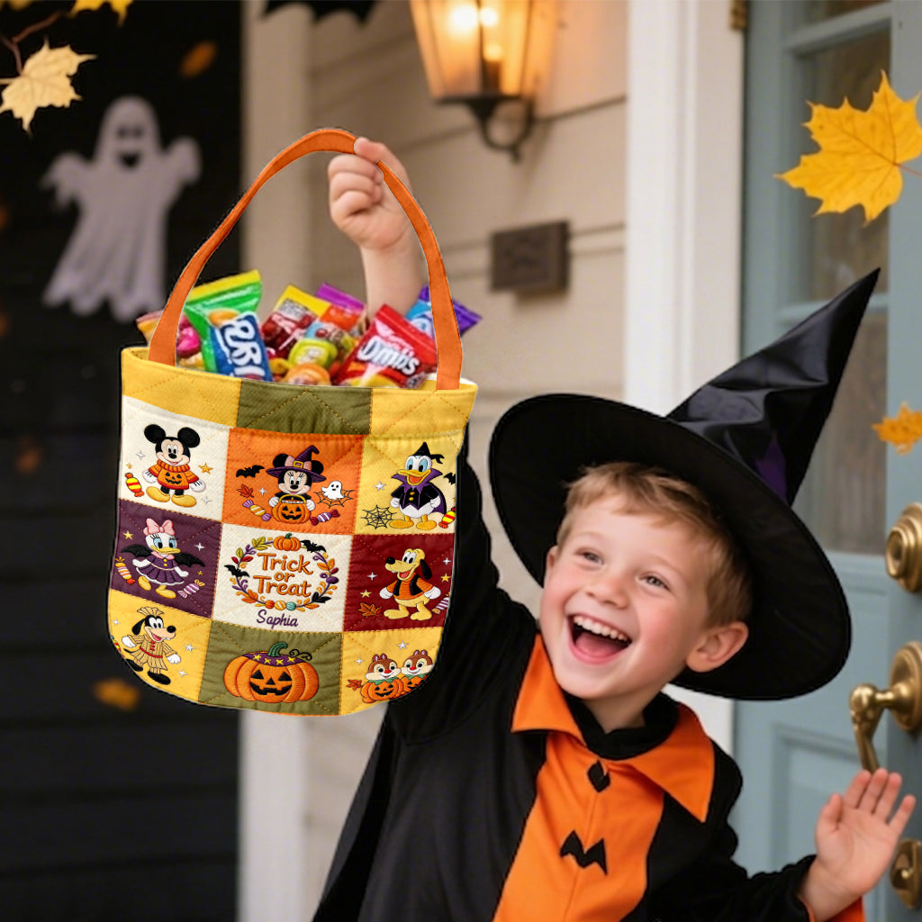 Halloween Bag - Personalized Mouse Canvas Bucket Bag