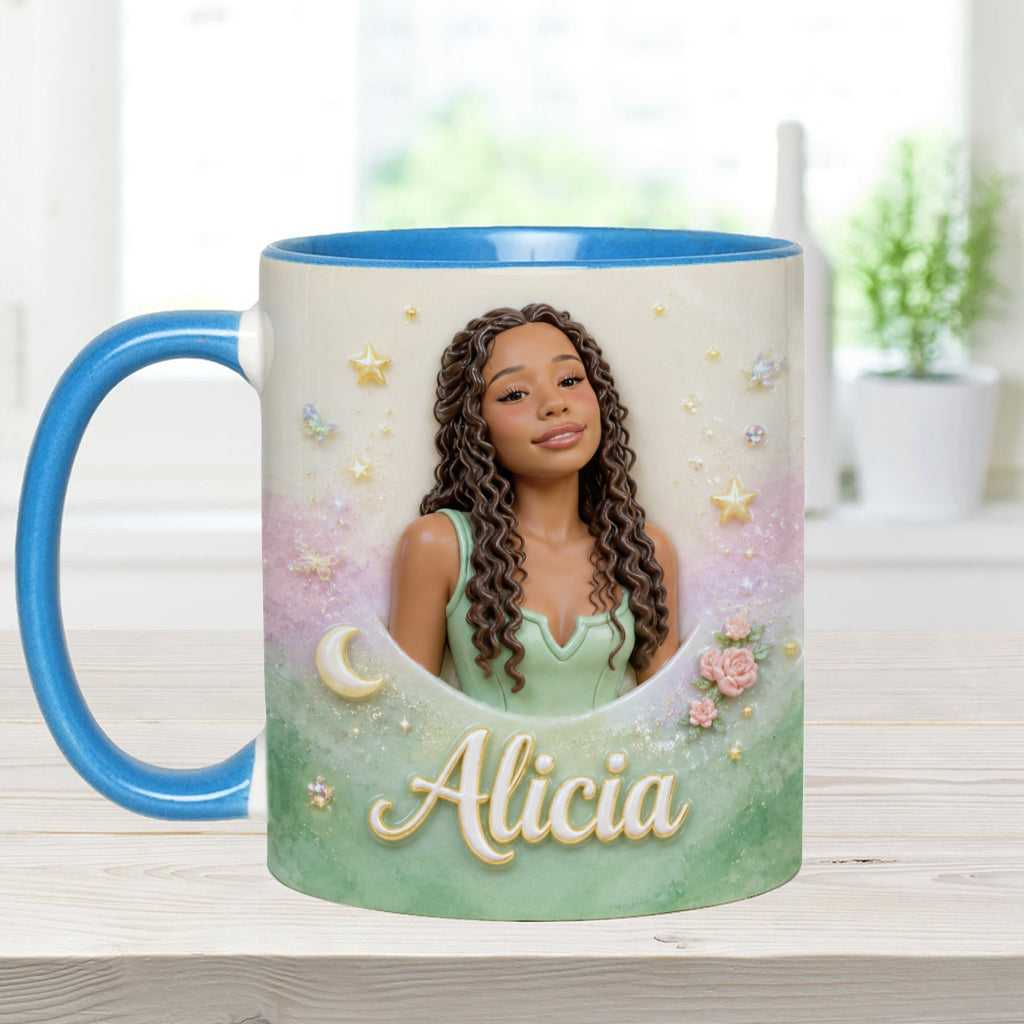 Dreamy Fairy Dust - Personalized Flying Fairy Accent Mug With Charms