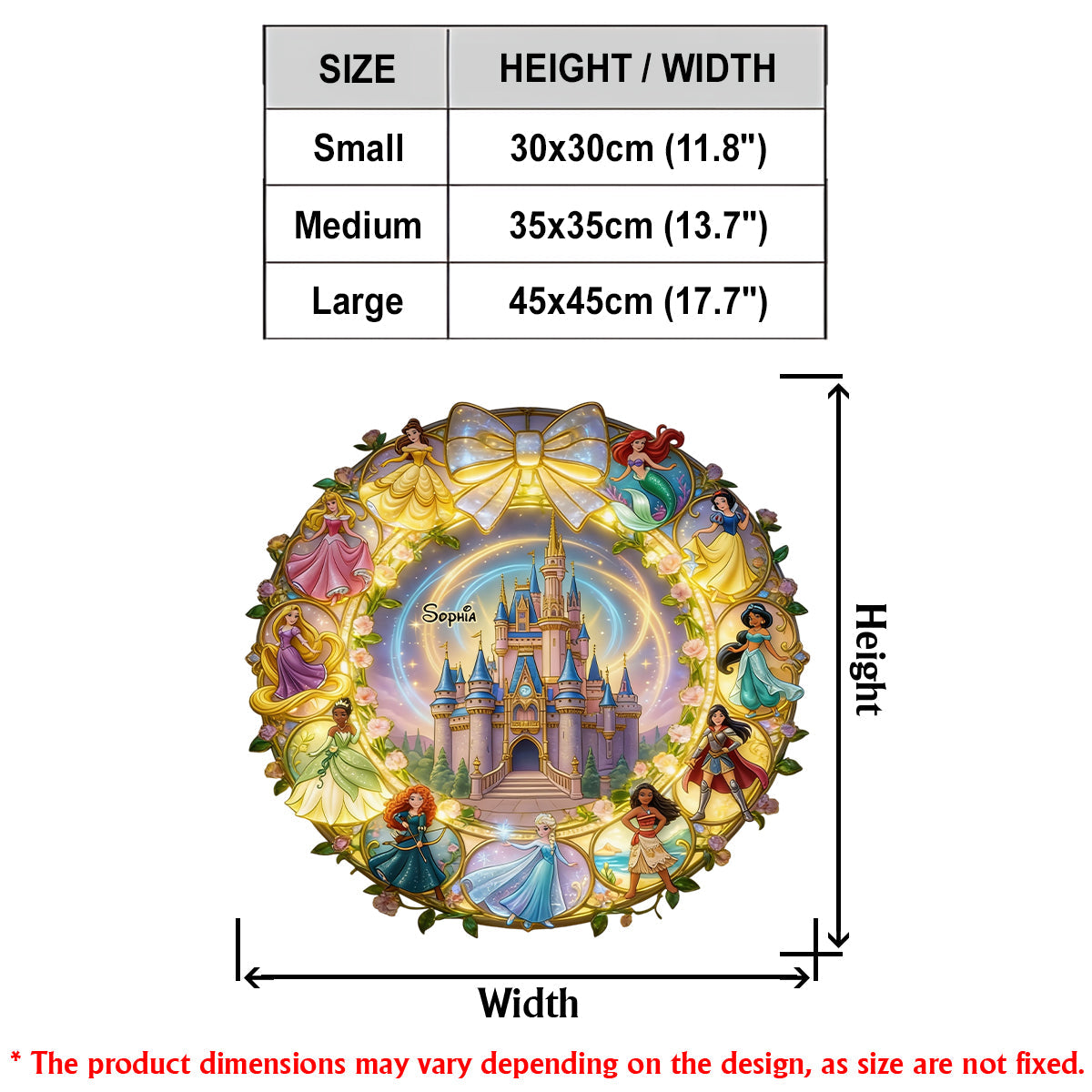 Magical Princess - Personalized Beautiful Princess LED Light Acrylic Sign