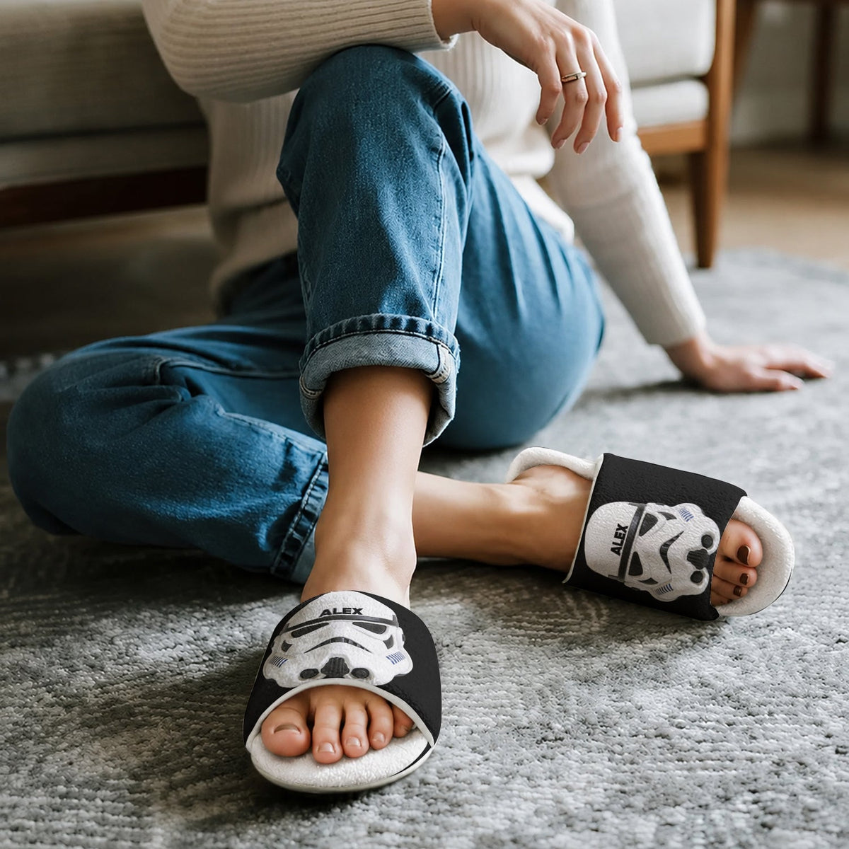 Galaxy Character - Personalized The Force Open-Toe Slippers