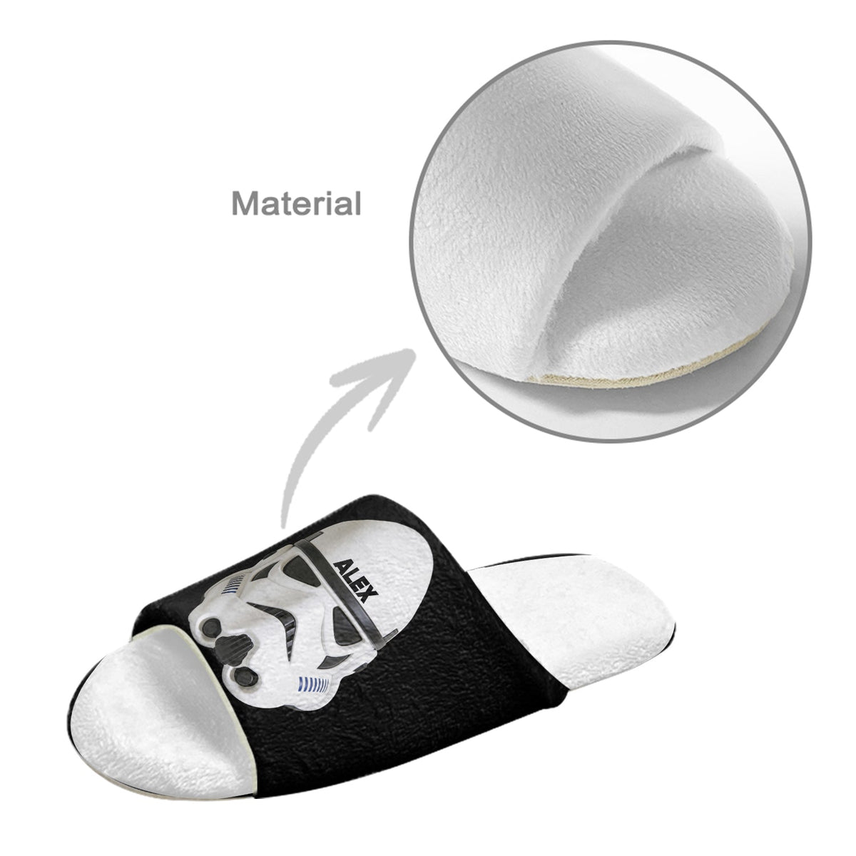 Galaxy Character - Personalized The Force Open-Toe Slippers