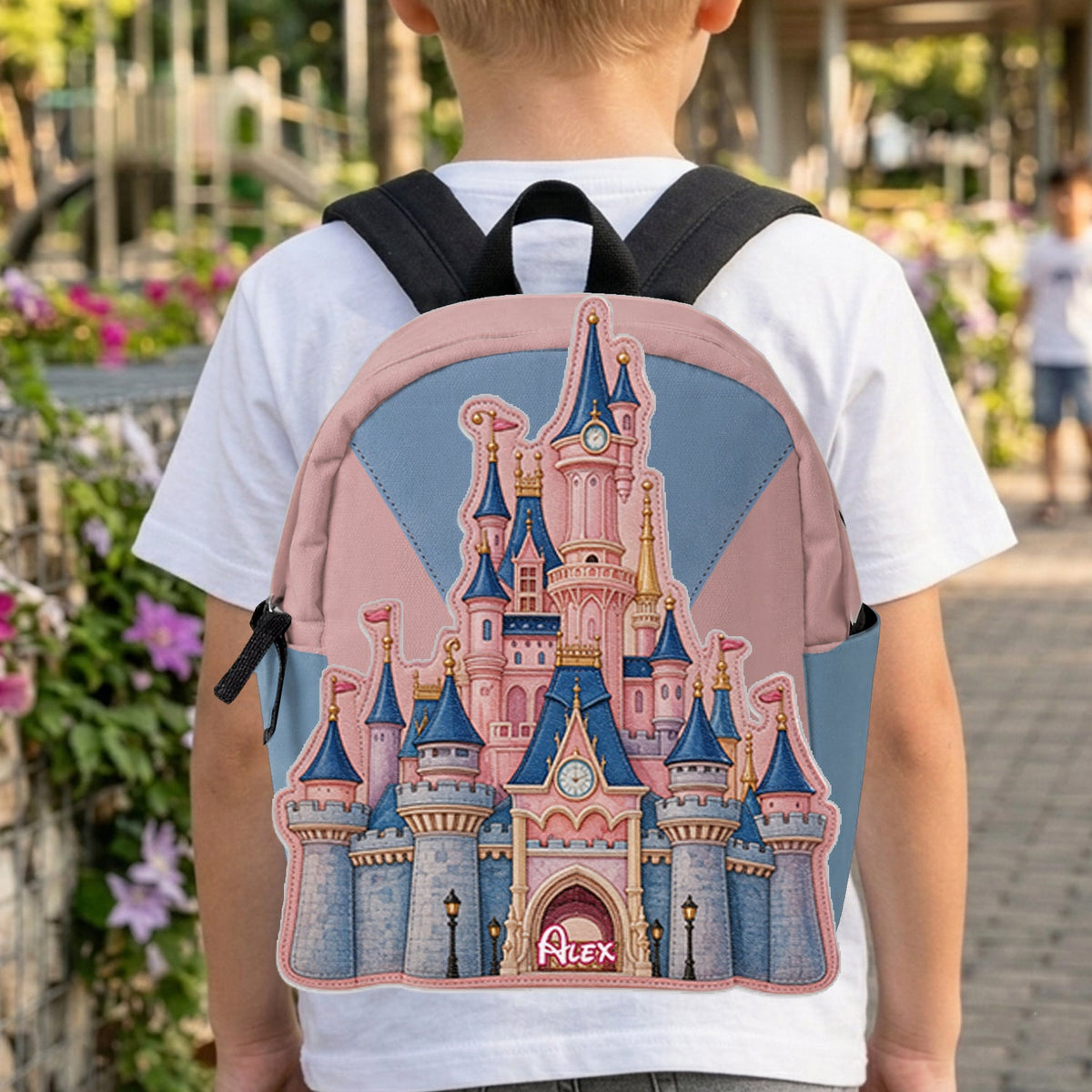 The Magical Castle - Personalized Dream Trip Changeable Leather Patch Backpack