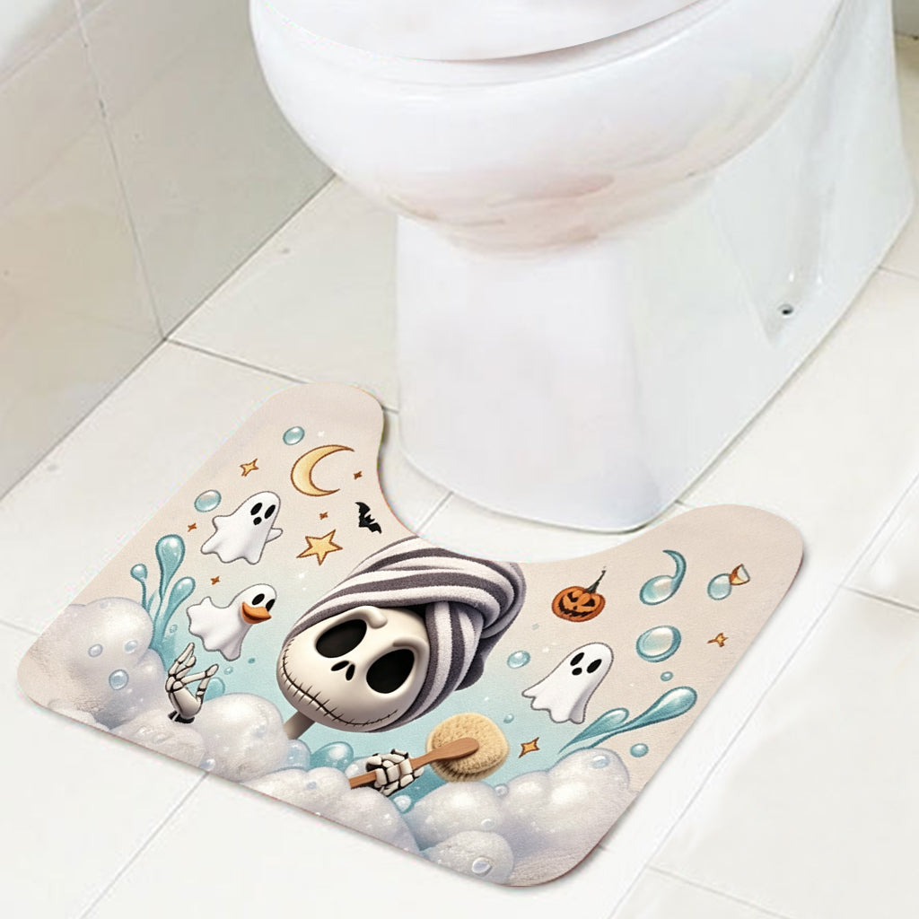 Just One More Bubble Bath Before Christmas! - Personalized Nightmare Bathroom Curtain & Mats Set