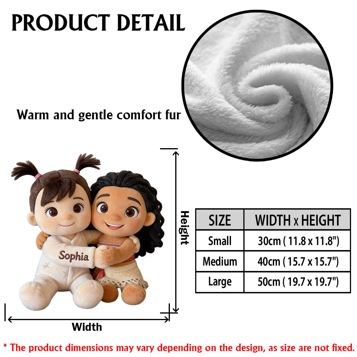 Cute Adventure Cartoon - Personalized Island Princess Premium Faux Fur Pillow