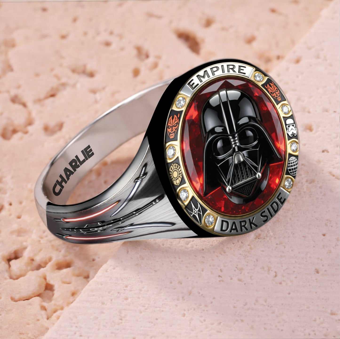 Join The Dark Side - Personalized The Force Signet Ring