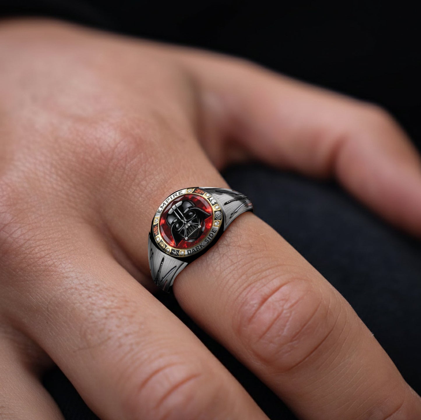Join The Dark Side - Personalized The Force Signet Ring