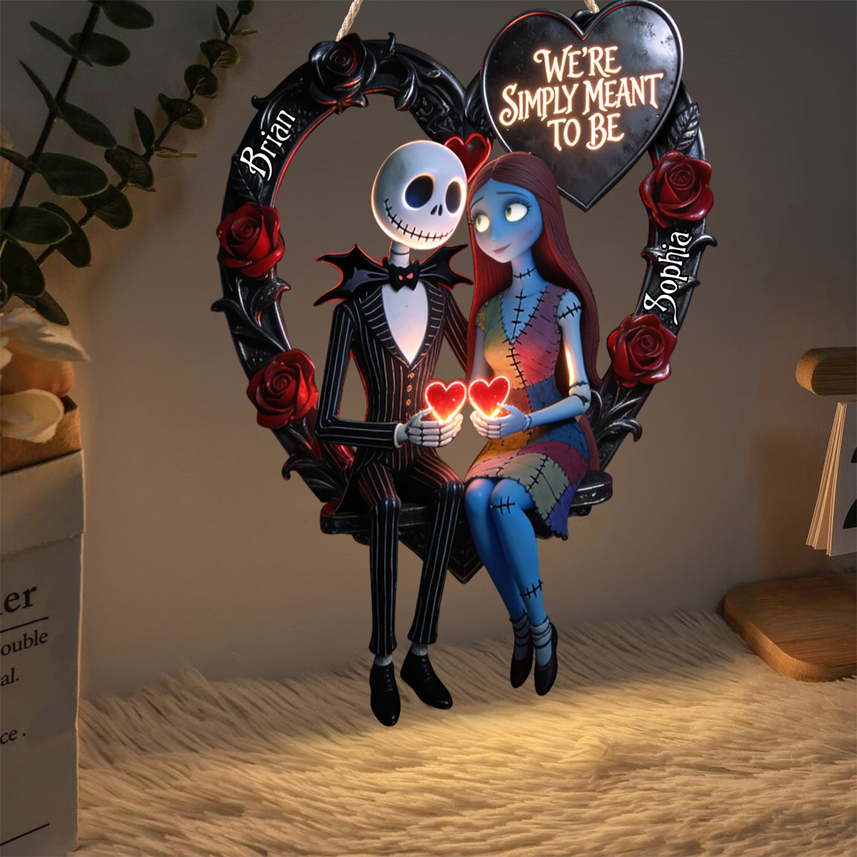 We're Simply Meant To Be - Personalized Nightmare LED Light Acrylic Sign