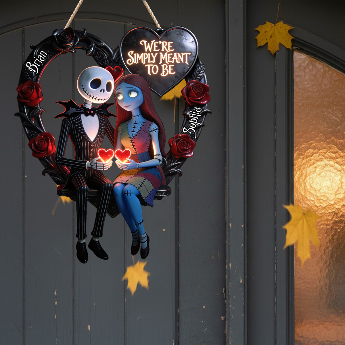 We're Simply Meant To Be - Personalized Nightmare LED Light Acrylic Sign
