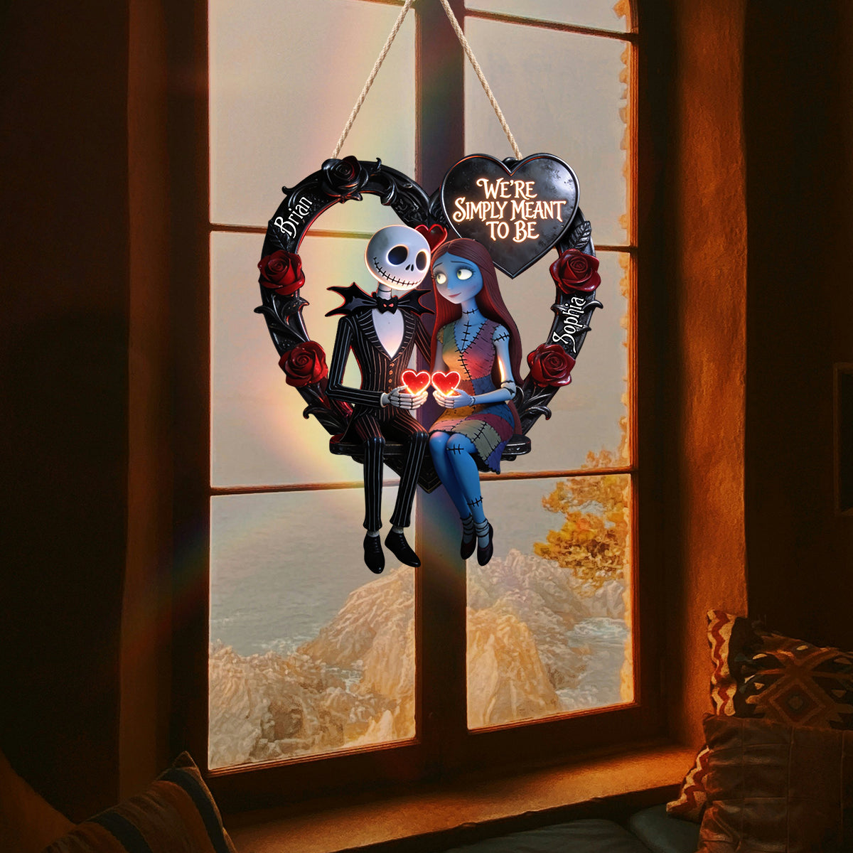 We're Simply Meant To Be - Personalized Nightmare LED Light Acrylic Sign