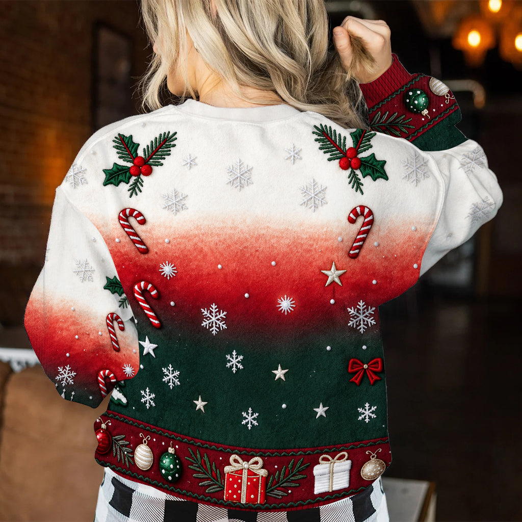 Merry Christmas - Personalized Mouse Ugly Sweater