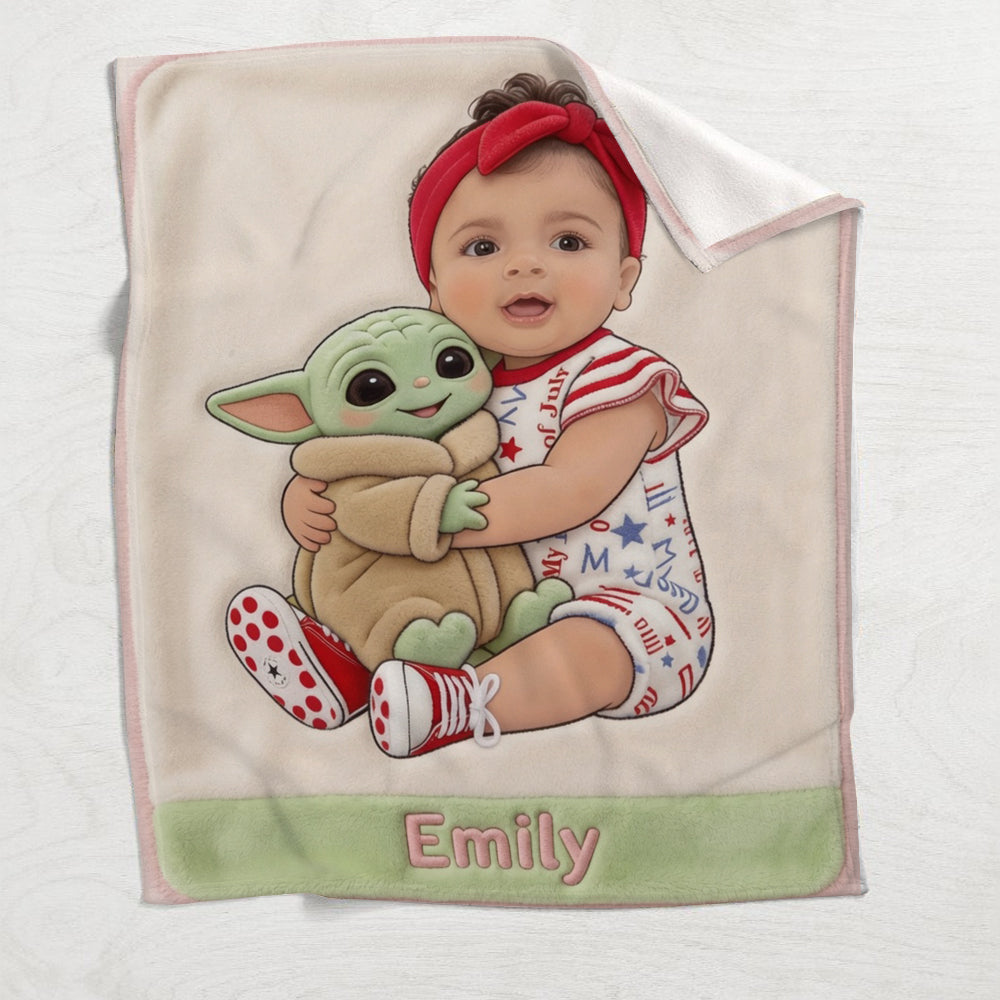 Cute Baby - Personalized The Force Blanket