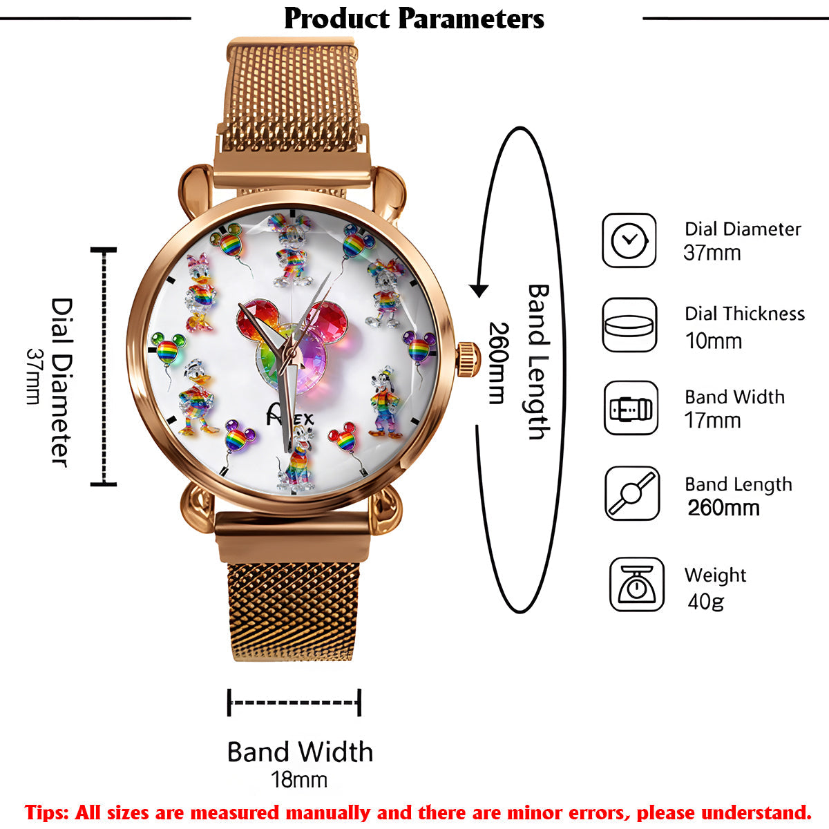 Love Is Love Pride - Personalized LGBT Support Women Hand Watch