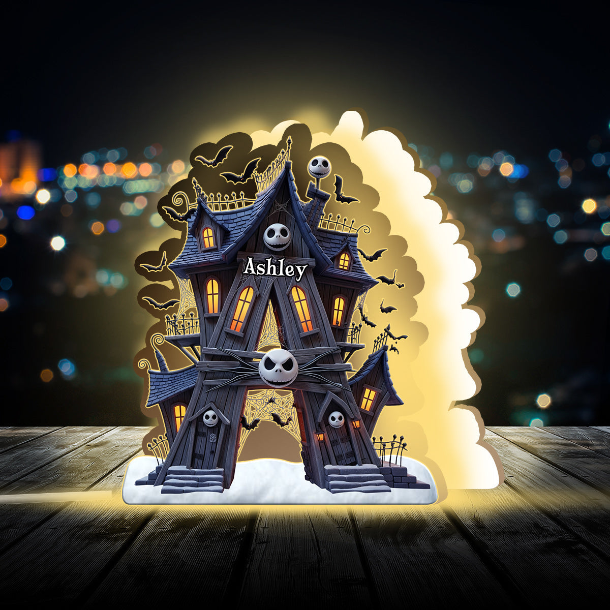 Nightmare Before Christmas - Personalized Nightmare Acrylic LED Night Light