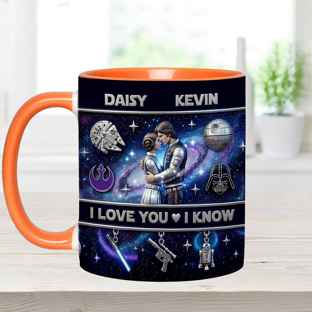 I Love You - Personalized The Force Accent Mug & Coaster
