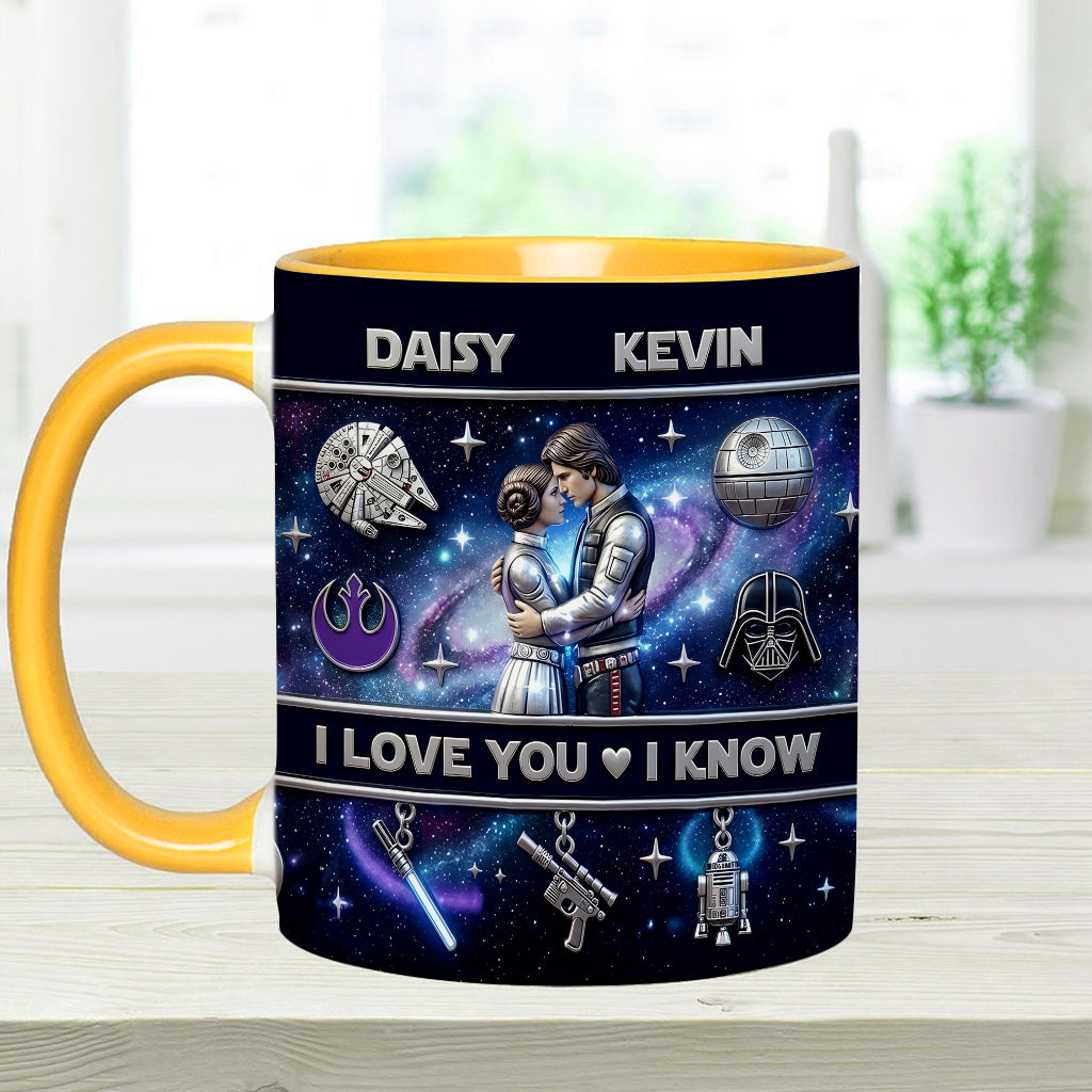 I Love You - Personalized The Force Accent Mug & Coaster
