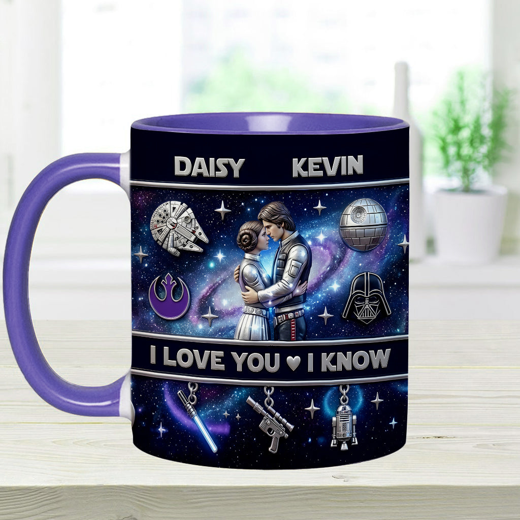 I Love You - Personalized The Force Accent Mug & Coaster