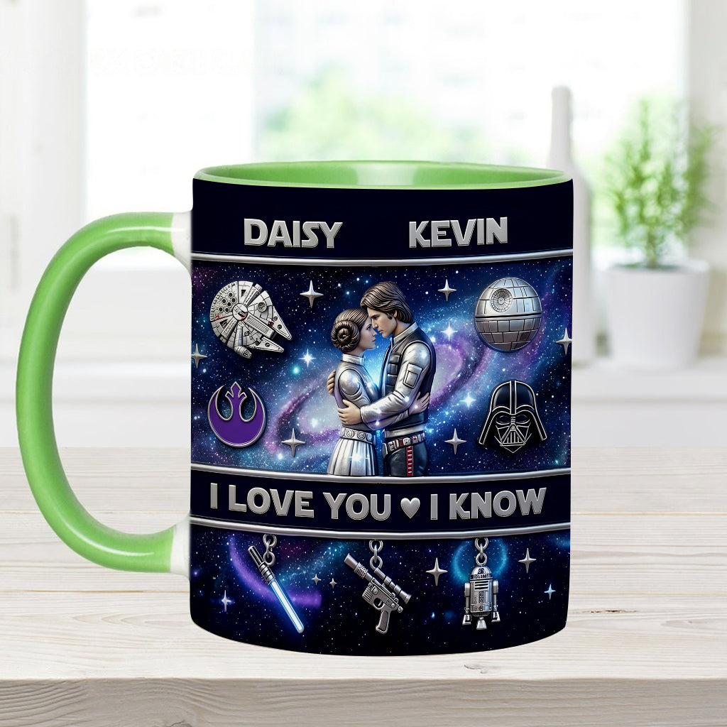 I Love You - Personalized The Force Accent Mug & Coaster