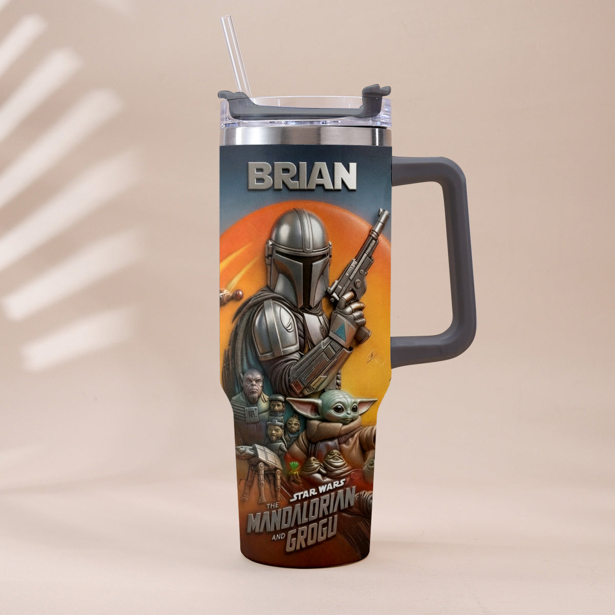 This Is The Way - Personalized The Force Tumbler With Plush Charm