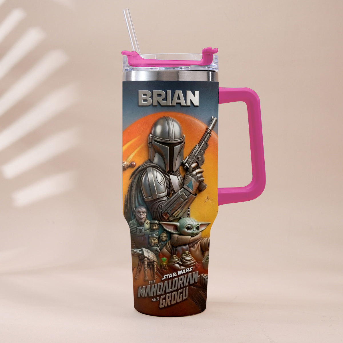 This Is The Way - Personalized The Force Tumbler With Plush Charm