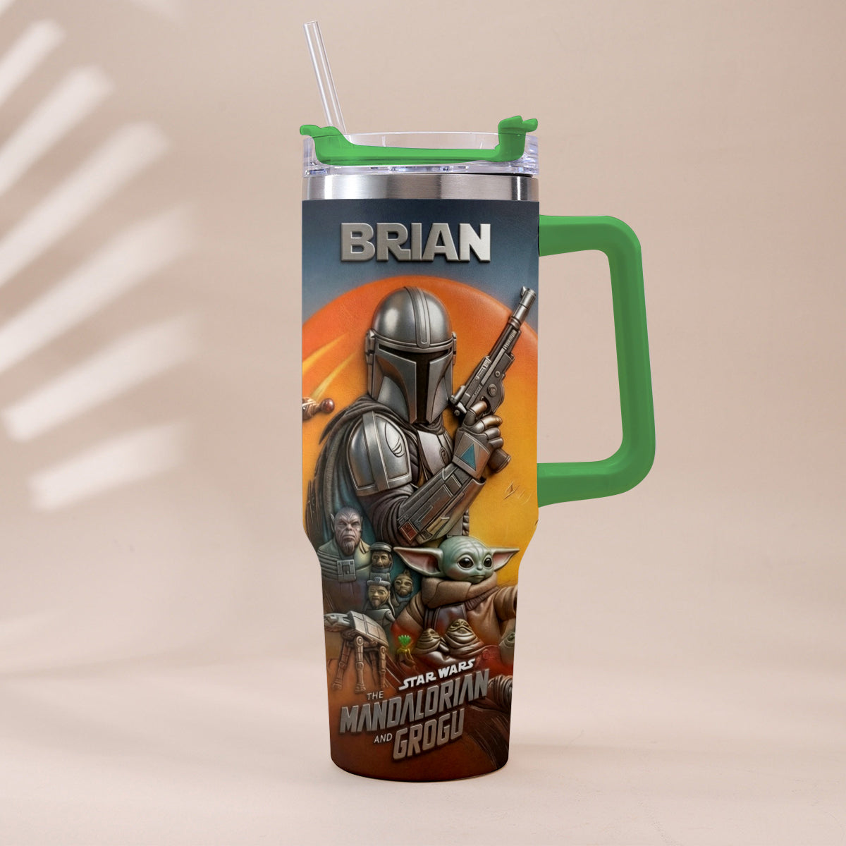 This Is The Way - Personalized The Force Tumbler With Plush Charm