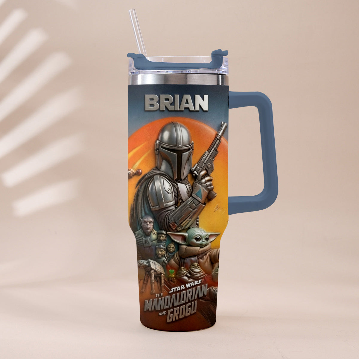 This Is The Way - Personalized The Force Tumbler With Plush Charm