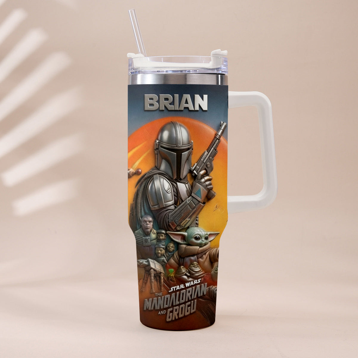 This Is The Way - Personalized The Force Tumbler With Plush Charm