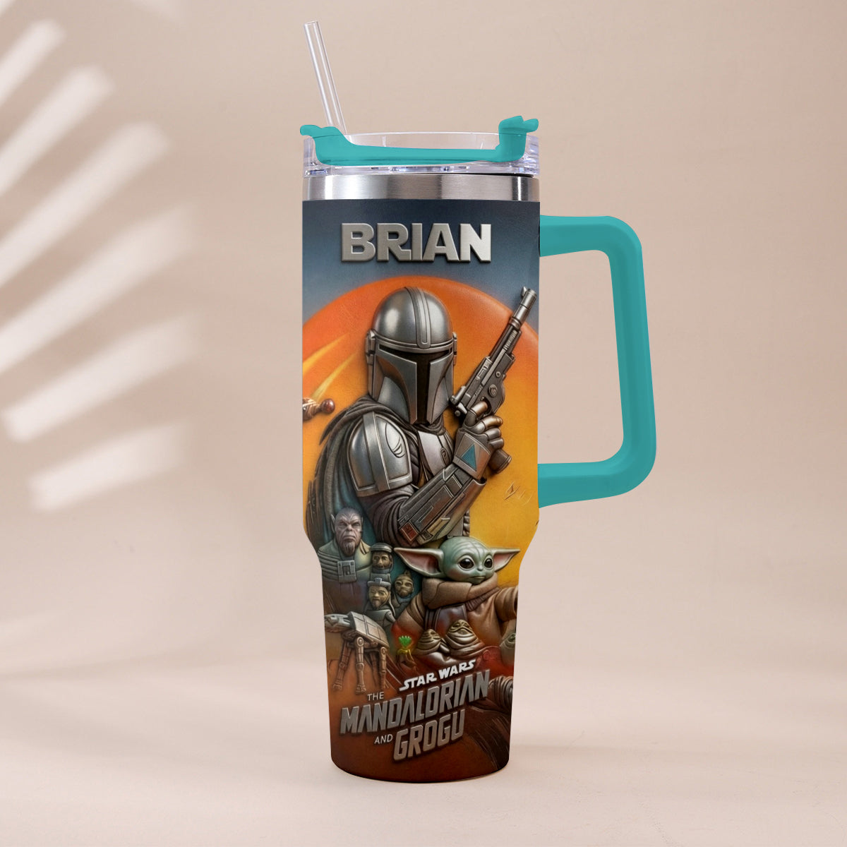 This Is The Way - Personalized The Force Tumbler With Plush Charm